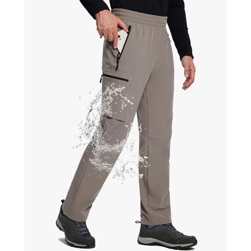 Baleaf Fleece Lined Cargo Hiking Pants Water Resistant Outdoor Joggers M